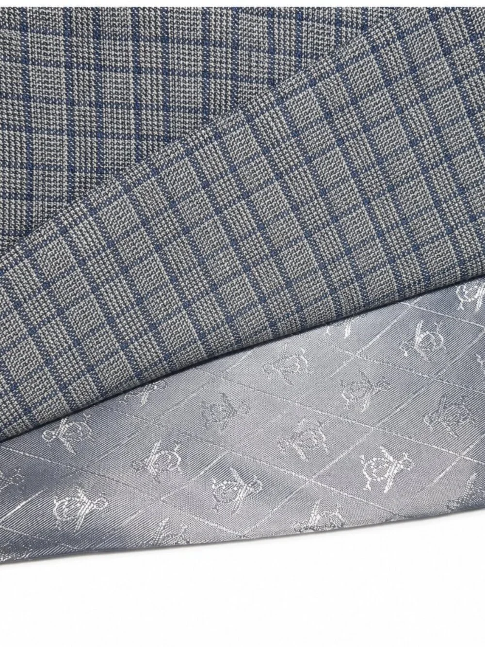 Original Penguin Men’s 44R Gray Blue Plaid Wool Blend Blazer